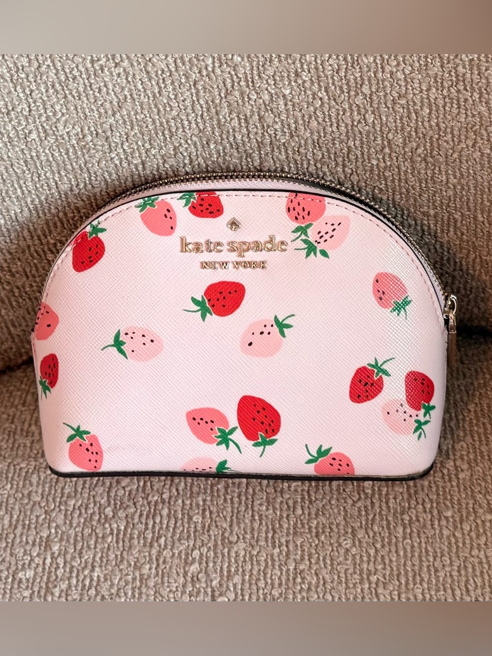 kate spade New York Pink Strawberry Kids Cosmetic Pouch